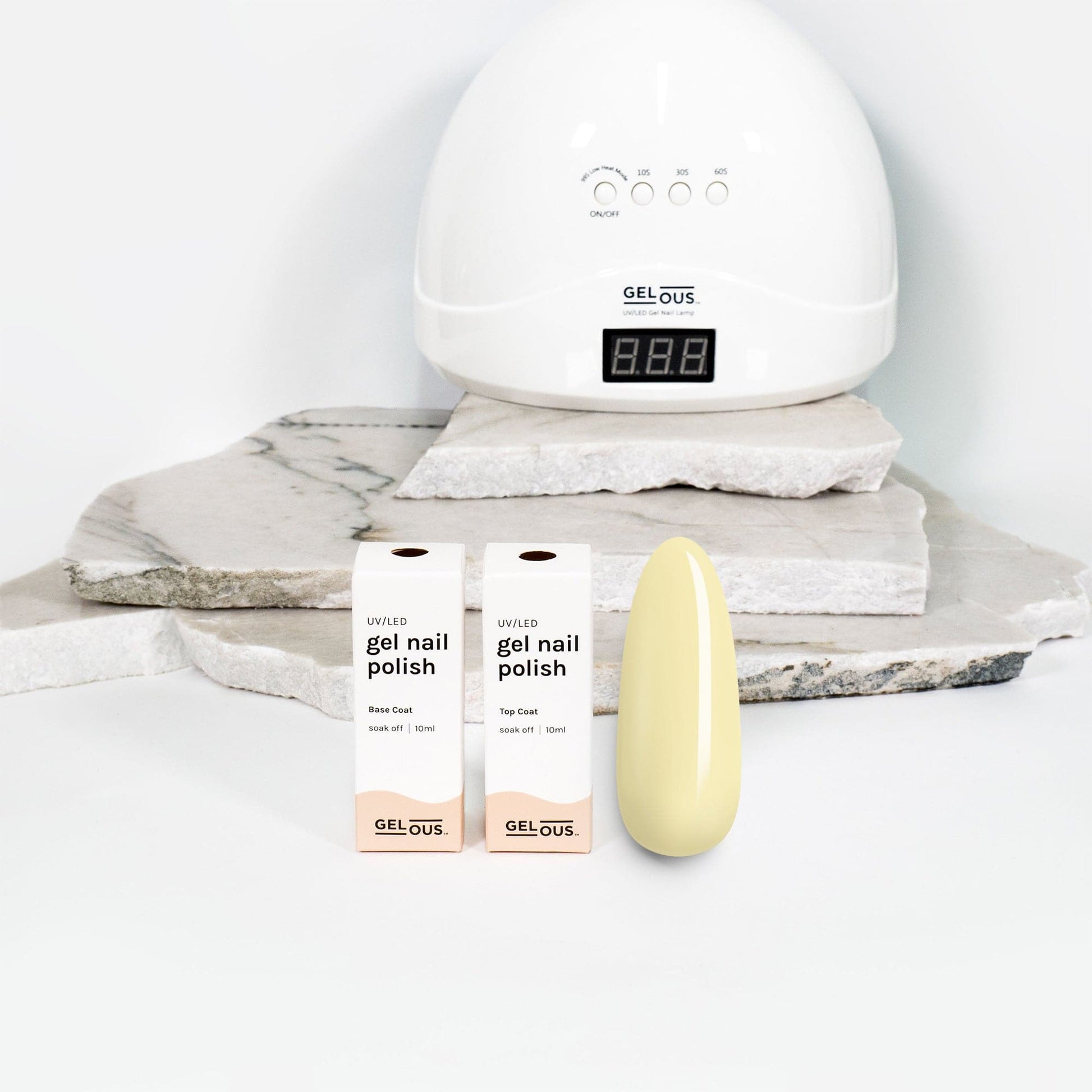 Gelous gel nail polish Lemon Sorbet Basic Pack - photographed in New Zealand