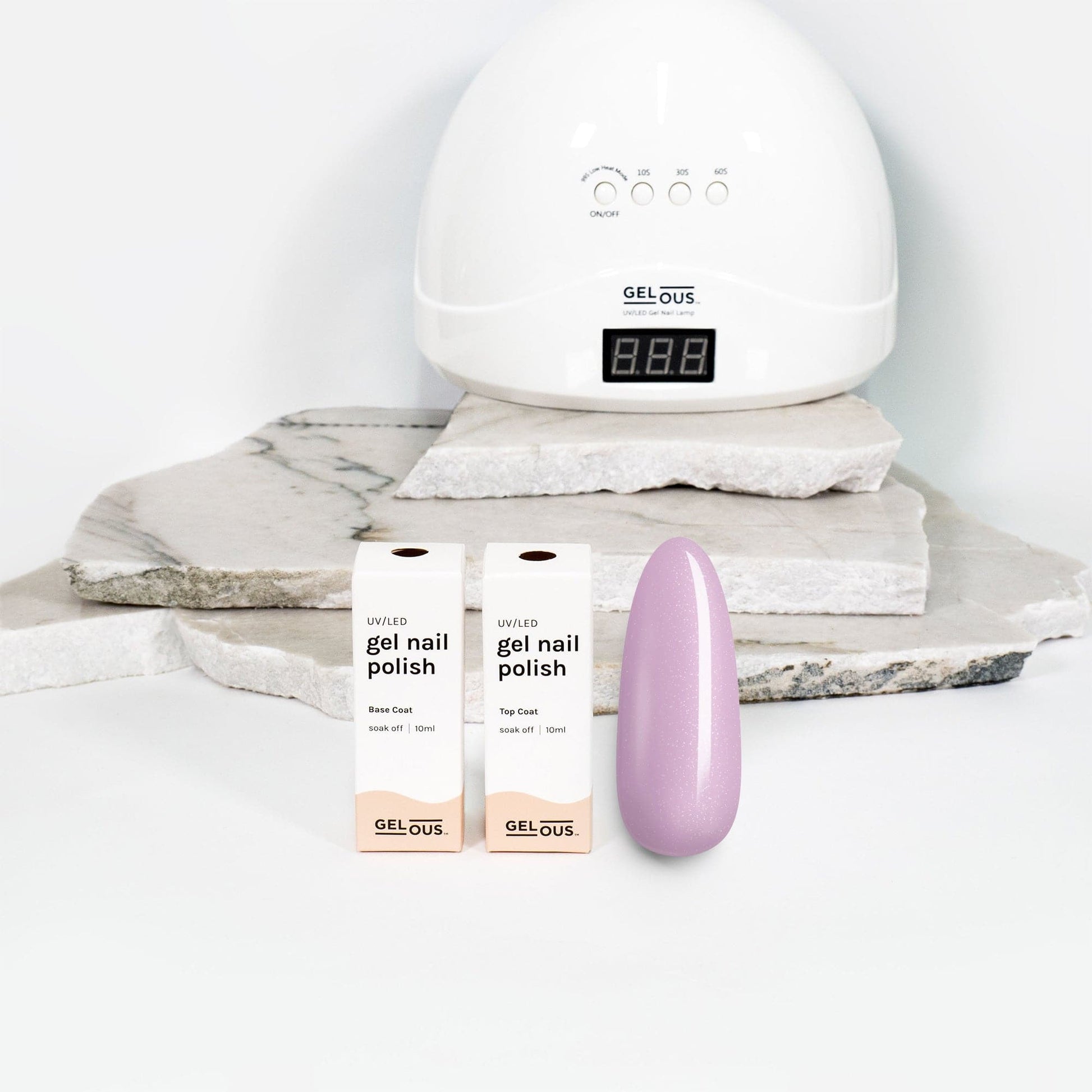 Gelous gel nail polish Lilac Ice Basic Pack - photographed in New Zealand