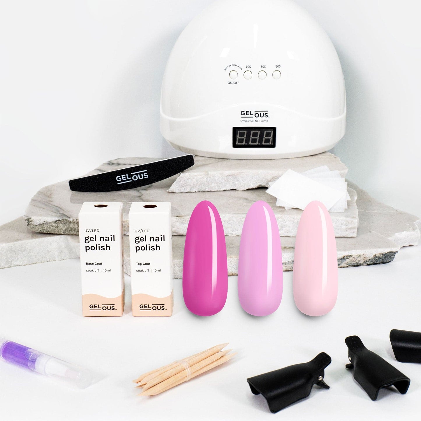 Gelous gel nail polish Pinks 3 Polish Starter Pack - photographed in New Zealand