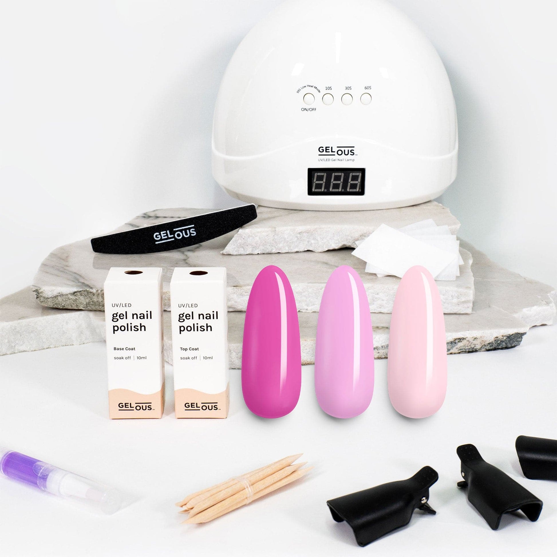 Gelous gel nail polish Pinks 3 Polish Starter Pack - photographed in New Zealand