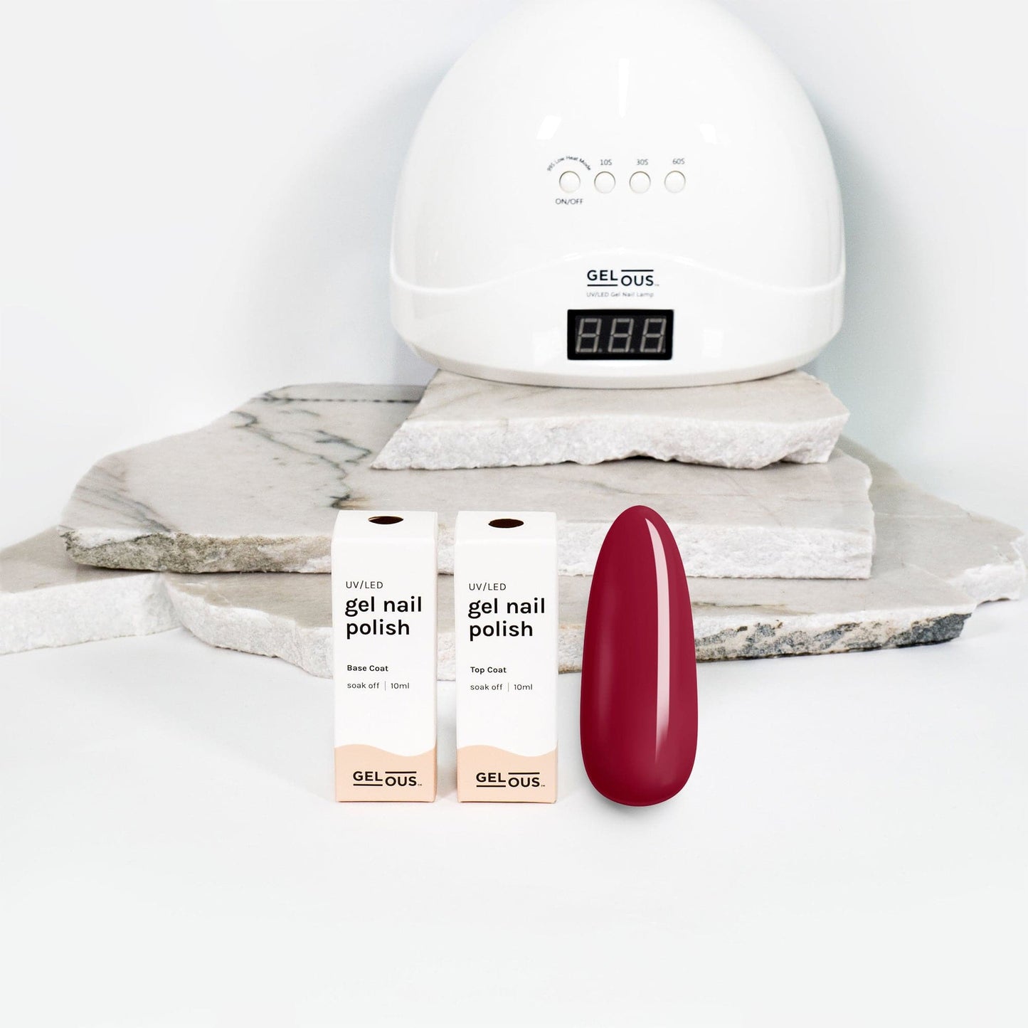 Gelous gel nail polish Rich Mahogany Basic Pack - photographed in New Zealand