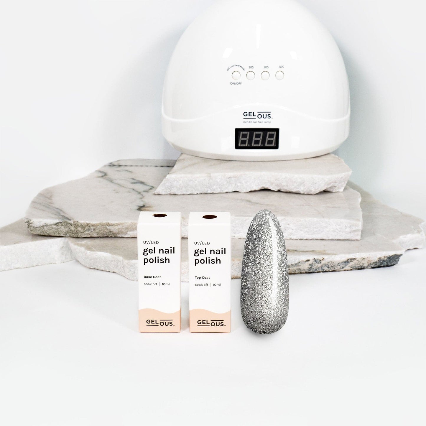 Gelous gel nail polish Silver Lining Basic Pack - photographed in New Zealand