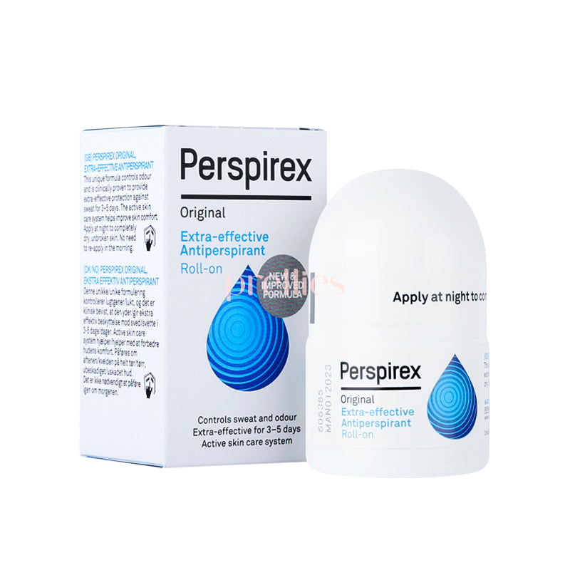 Perspirex Extra-Effective Antiperspirant Roll-On - Original 20ml (Light Blue)