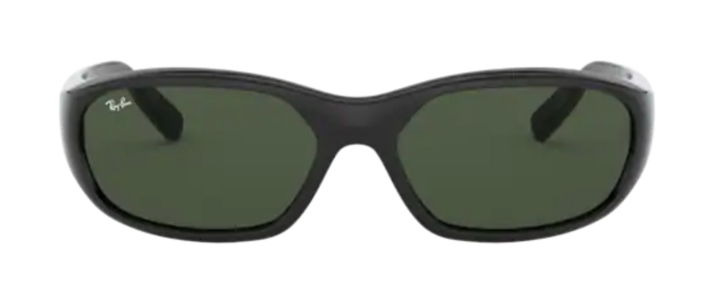 ray ban 2016 daddy o optical prescription eyewear sunglasses classic rectangular sporty coverage uv protection g15 green lens shiny black