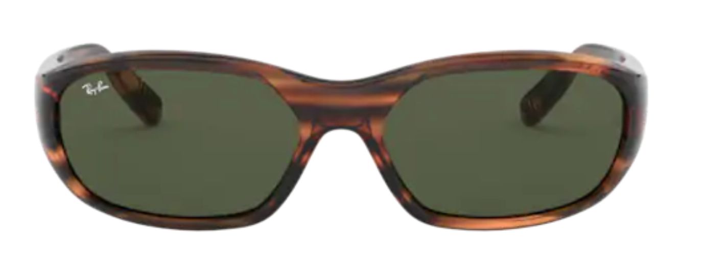 ray ban 2016 daddy o optical prescription eyewear sunglasses classic rectangular sporty coverage uv protection g15 green lens tortoise stripe brown havana