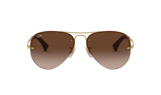 Sunglasses Rayban 3449 Aviator, Gold, Large, Mens, Metal, Non-Polarized, Prescription, Rayban, Silver, Sunglasses