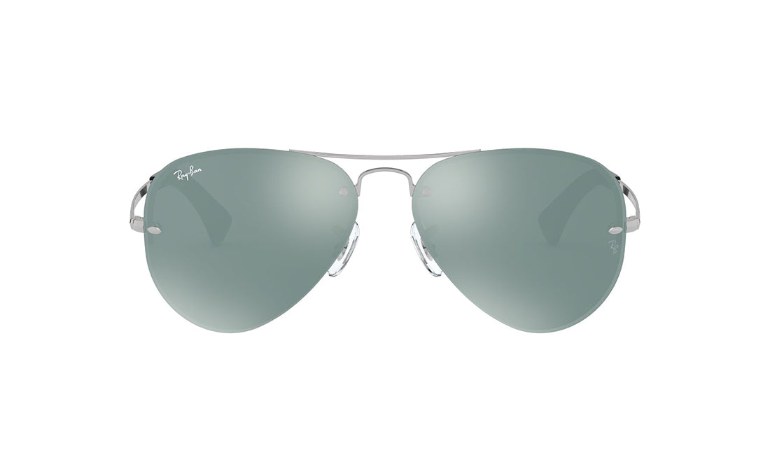 Sunglasses Rayban 3449 Aviator, Gold, Large, Mens, Metal, Non-Polarized, Prescription, Rayban, Silver, Sunglasses