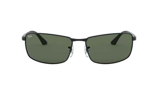 Sunglasses Rayban 3498 Black, Grey, Large, Mens, Metal, Non-Polarized, Prescription, Rayban, Rectangle, Sunglasses