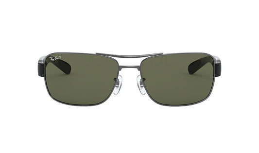 Sunglasses Rayban 3522 (Polarized) Black, Grey, Large, Mens, Metal, Polarized, Prescription, Rayban, Rectangle, Sunglasses