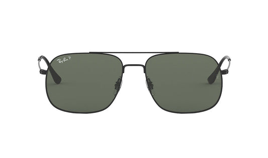 Sunglasses Rayban 3595 (Polarized) Aviator, Black, Large, Mens, Metal, Polarized, Prescription, Rayban, Sunglasses, Unisex, Womens
