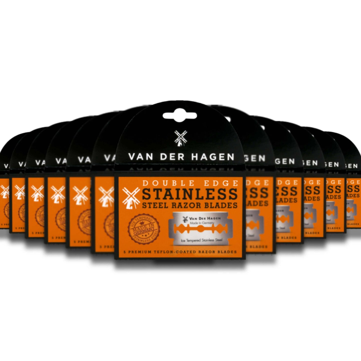 Van Der Hagen - Steel Razor Blades Double Edge Stainless - 5 Ct - 24 Pack
