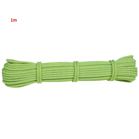 "Asuda Outdoor Climbing Rope Portable 6Mm Non- for Slip Downhill Rope Outdoor Activity Survival Accessory, 1M, Fluorescent Green"