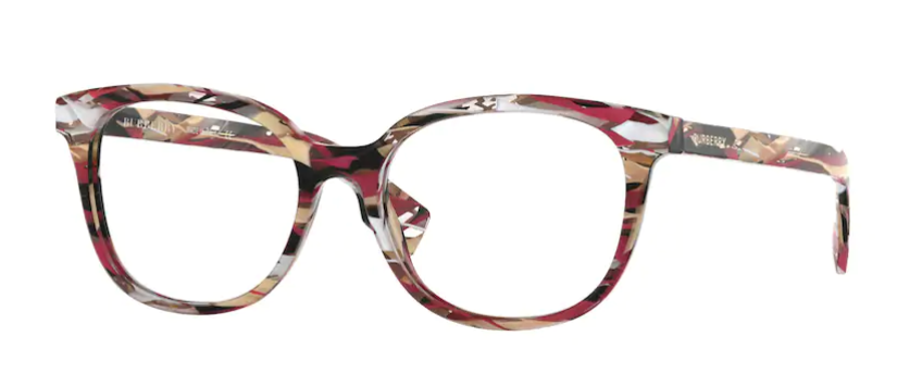 be2291 burberry optical prescription eyewear luxury european brand england made in italy classic acetate plastic funky women female ladies 1392 red gold black colour blends