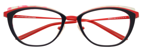 lafont brigitte made in france chic unique elegant fashion designer eyewear glasses stainless steel acetate plastic combination frame ladies women female cat eye navy blue red crystal creme brow line bold electric wild font