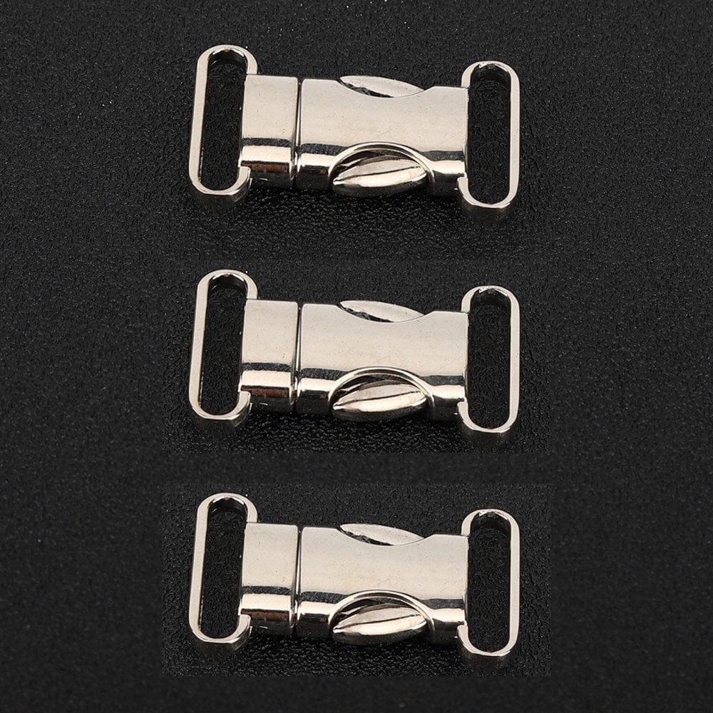 Brrnoo Pet Accessory Webbing Buckle, 3PCS Climbing Carabiner, Metal Safe Buckle, Parachute Cord Bracelet for Outdoor Camping Mountaineering