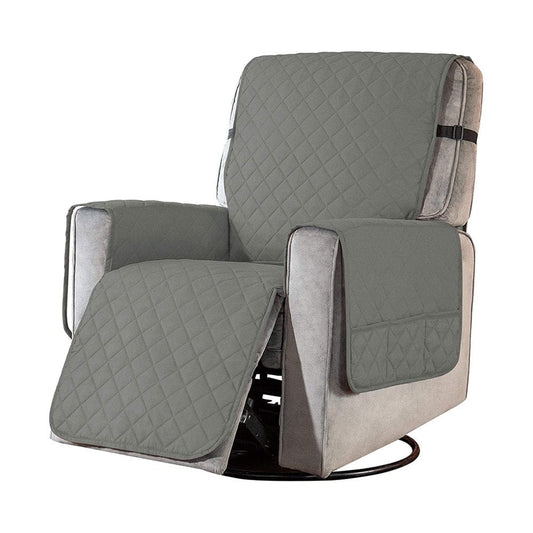 Chair Cover Polyester Recliner Protector Adjustable Washable Sofa Furniture Cover, Black, L