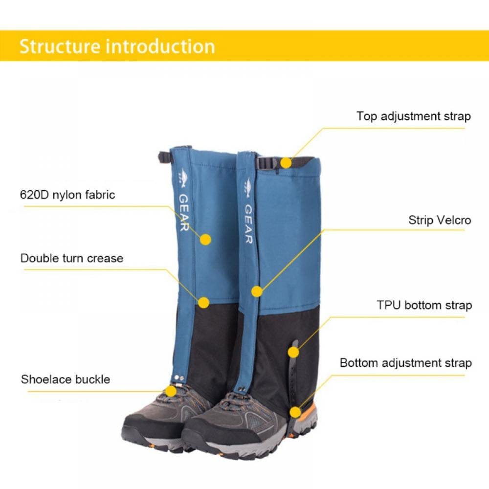 【Clearance!】Trail Leg Gaiters – Outdoor Camping Hiking Climbing Waterproof Snow Legging Gaiters Waterproof Snow Boot Gaiters for Hiking, Walking, Hunting, Mountain Climbing and Snowshoeing