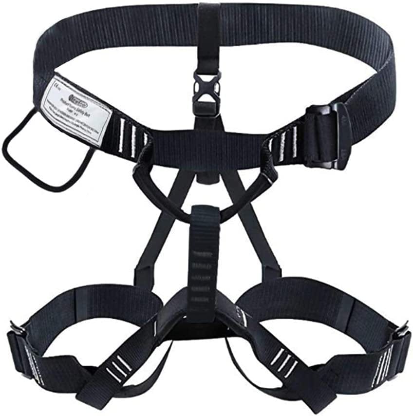 Climbing Harness, Mountaineering Rock Climbing Harness, Half Body Harness for Rappelling Fire Rescuing Tree Climbing,Black