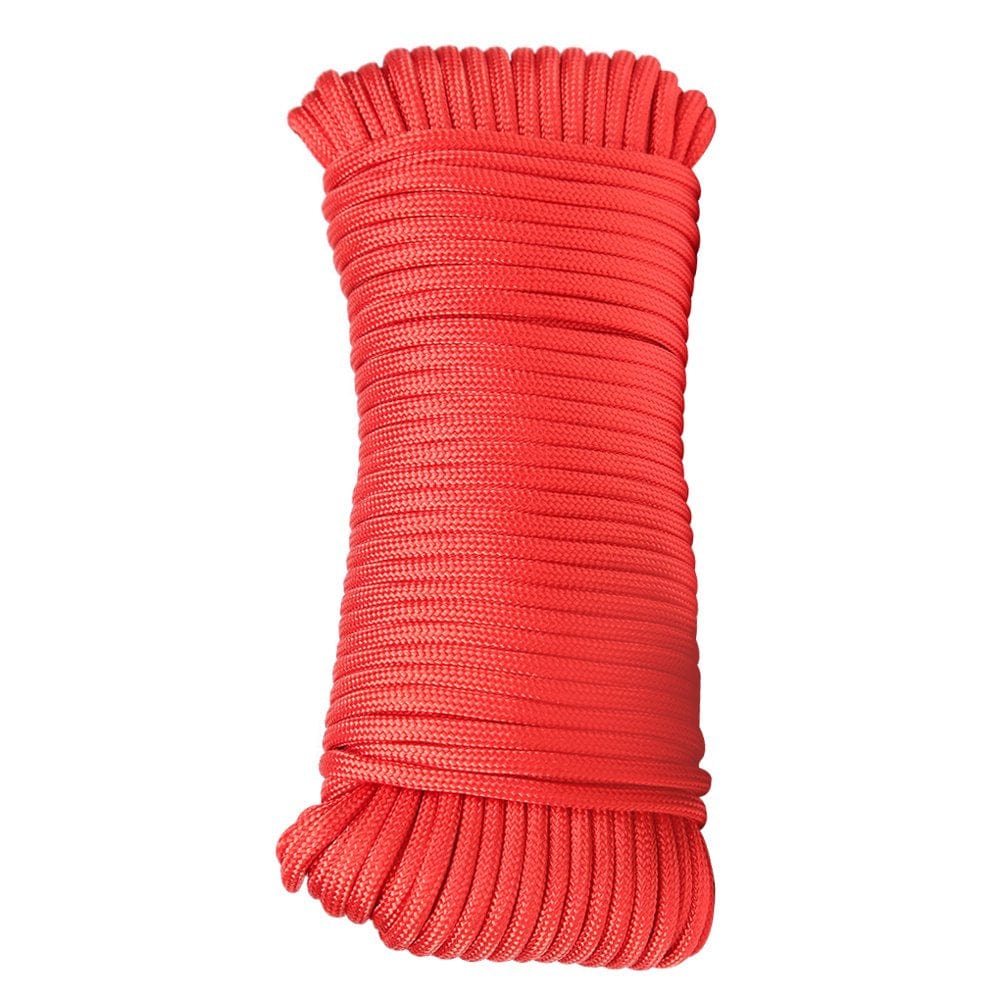 Climbing Rope 4Mm Flexible 9-Core Survival Strap Non-Slip Portable Outdoor Hiking Rope, Black