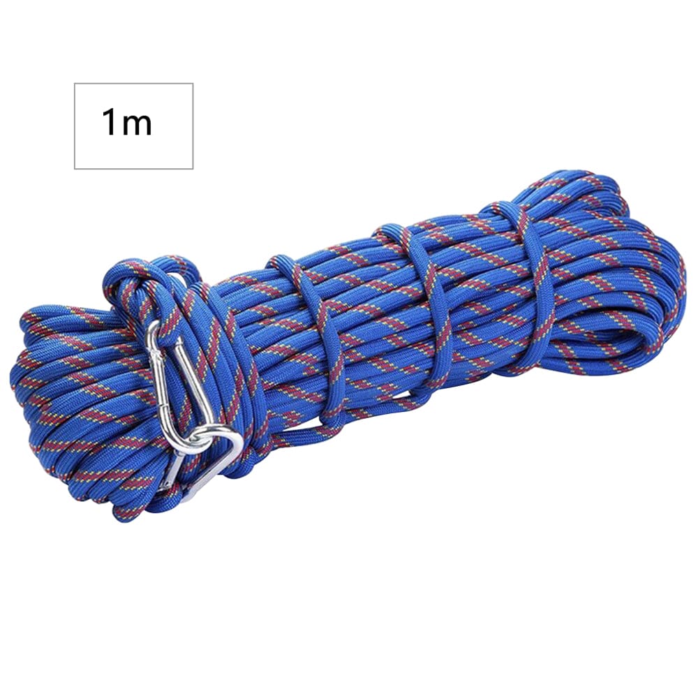 Climbing Rope Anti-Slip Safety Rope Portable Survival Hiking Cord Outdoor Accessory, Blue, 1M