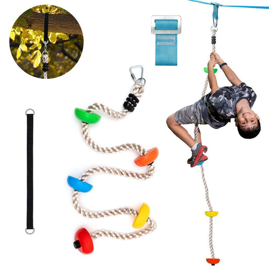 Climbing Rope for Kids with Knots Ninja Rope and Tree Climbing Rope 8 Ft