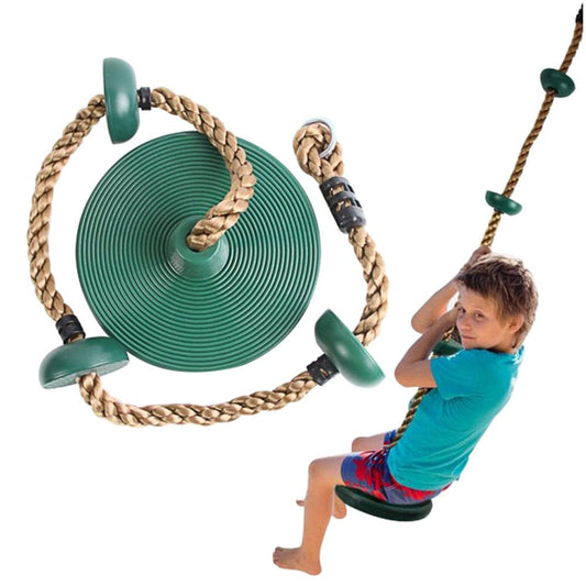 Climbing Ropes for Kids, Gentle Booms Climbing Rope with Platforms Disc Swing Set Outdoor Backyard Kids Playground Accessories