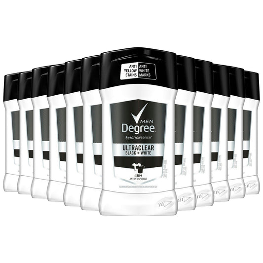 Degree Men Deodorant Ultraclear, Black + White Bulk - 2.7 Oz - 12 Pack