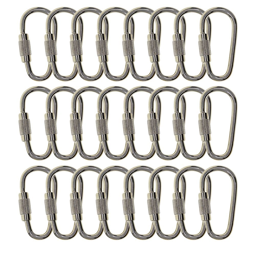 Dido Pack of 24 D Ring Locking Carabiner Keychain Mini Hooks Spring Lock Climbing Carabiners Clips Holder Gifts for Traveling Copper