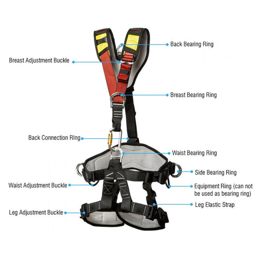 EBTOOLS Climbing Safety Harness, Multipurpose Climbing Harness, for Outdoor Mountaineering Rappelling Rock Climbing