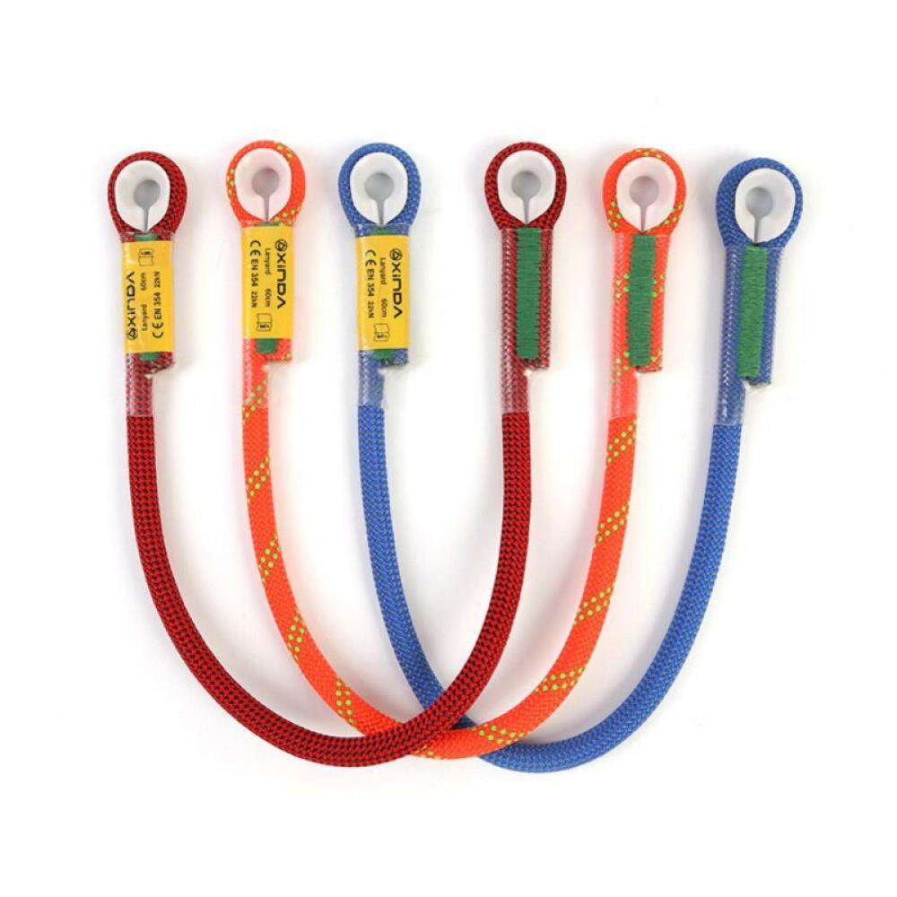 1Pc Professional Rock Climbing Rescue Lanyard Protective Eye-To-Eye Loop Rappelling Rope Mountaineering Accessories Blue 150Cm/59.1"