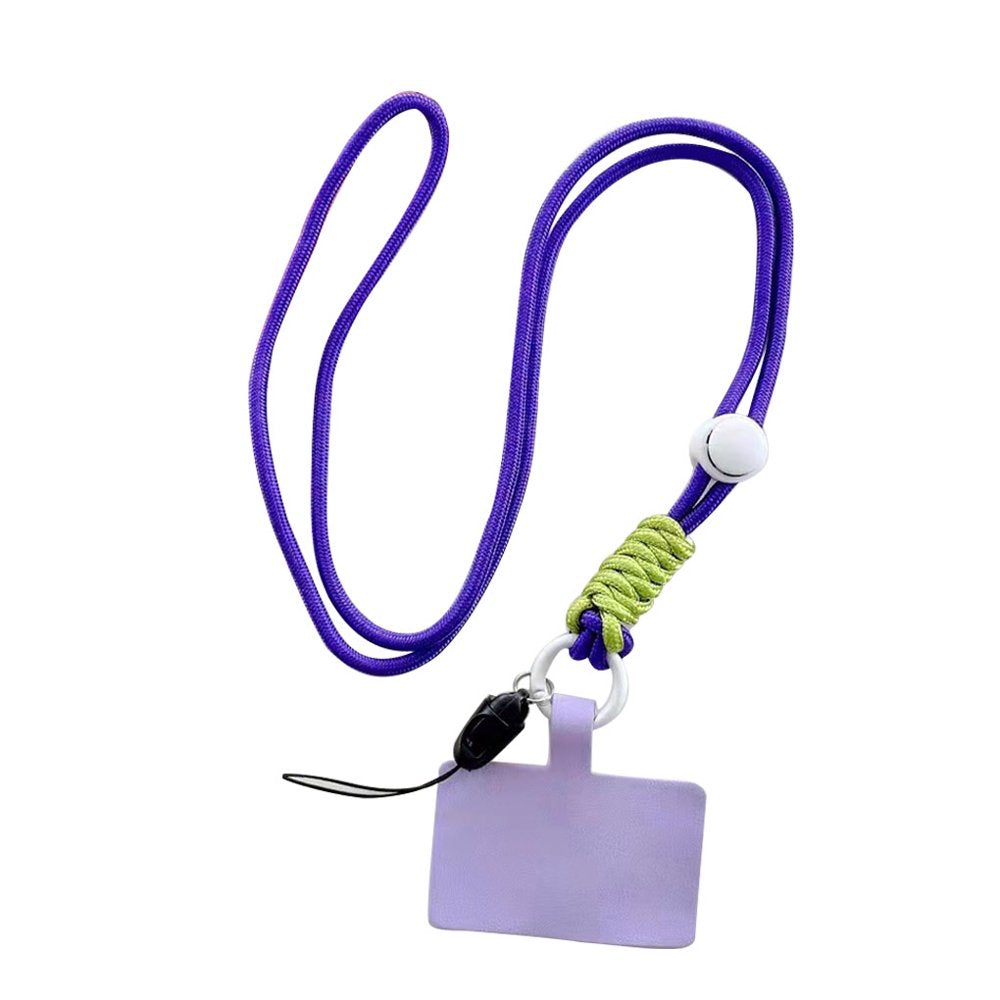 Thinsont Universal Mobile Phone Lanyard Adjustable Detachable Neck Hanging Rope Anti-Lost Straps Accessory Outdoor Climbing Purple Yellow Long