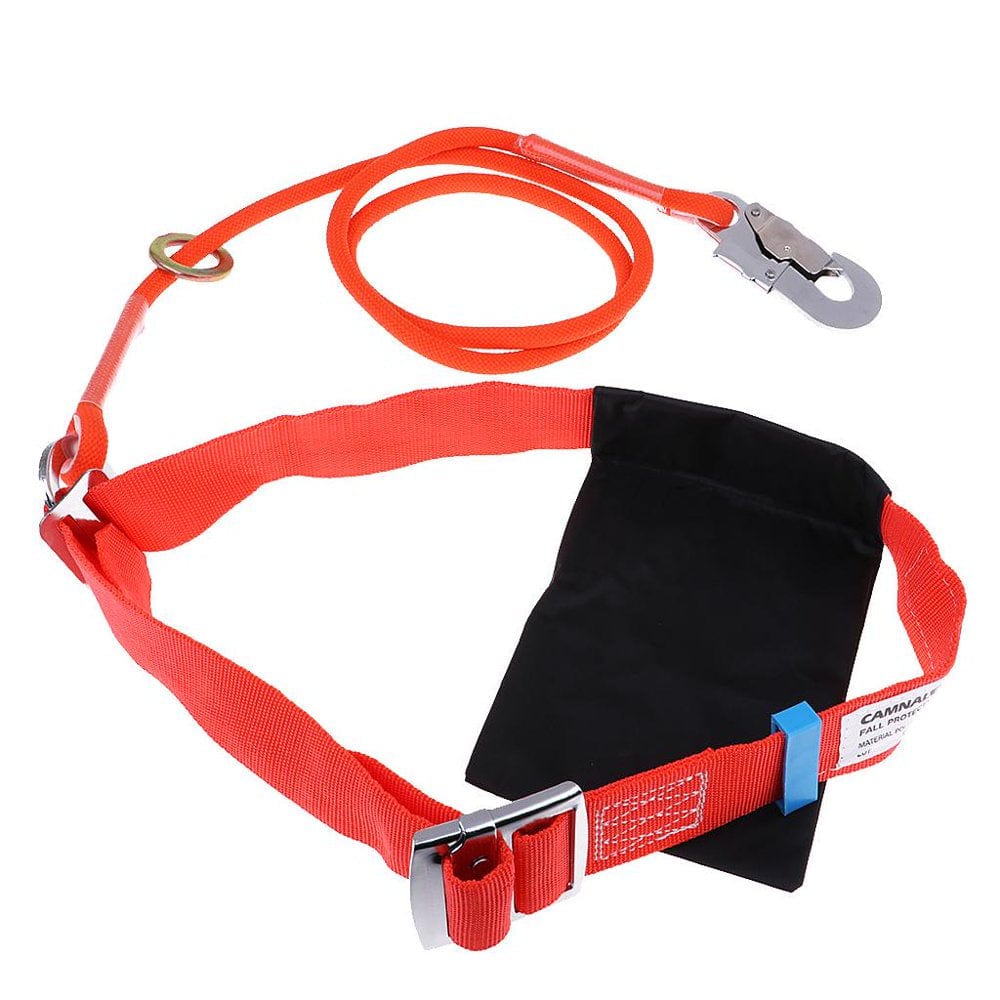 Fall Harness with Snap Hook Lanyard for Work, Outdoor Construction, Rock Climbing, , Caving, Training, Rappelling 5 Meter Medium Hook