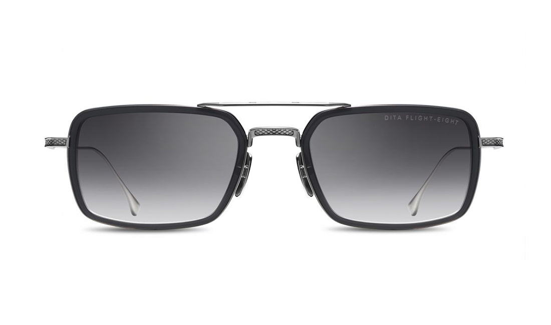 Sunglasses DITA Flight 008 Black, Dita, Grey, Medium, Mens, Non-Polarized, Non-Prescription, Rectangle, Sunglasses, Titanium