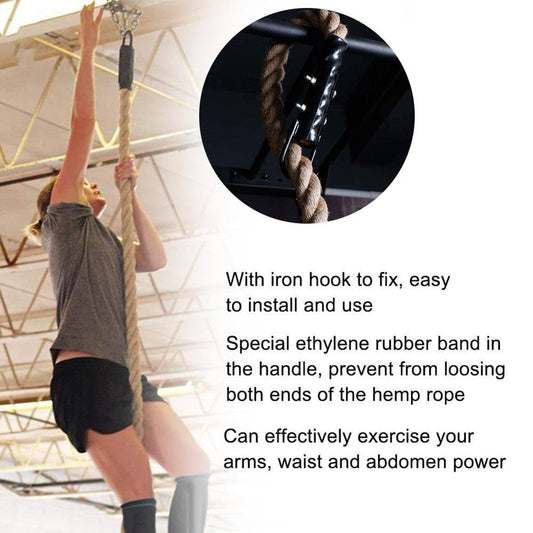 Garosa Climbing Fitness Rope,Training Rope,38Mm Arm Power Training Practicing Rope Equipment for Gym Fitness Climbing 300CM