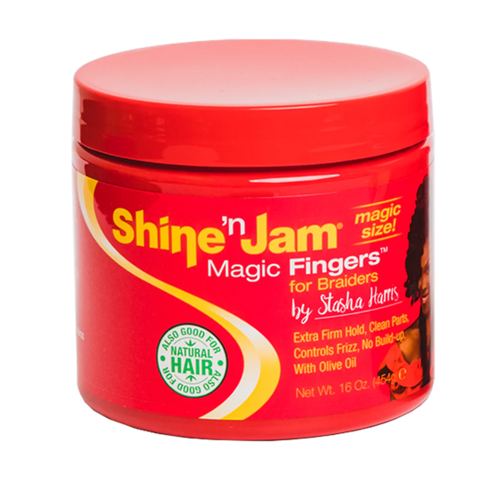 Ampro Pro Shine 'n Jam Magic Fingers Braiding Gel 16oz - Extra Firm Hold