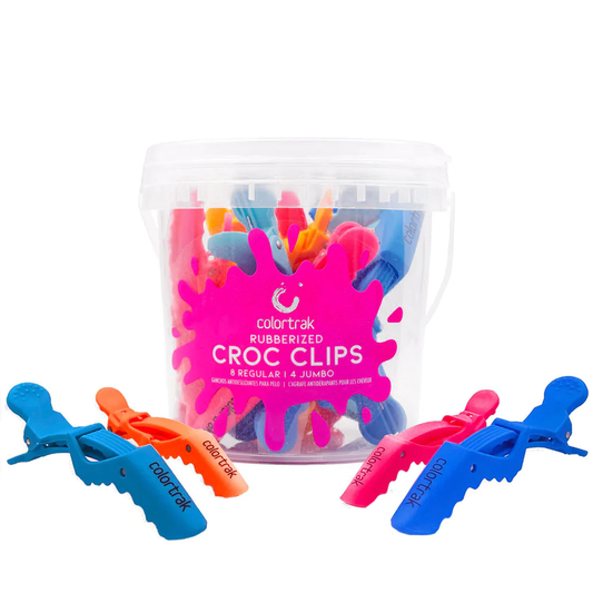 Colortrak Rubberized Croc Clips Bucket Assorted Color 12pk.