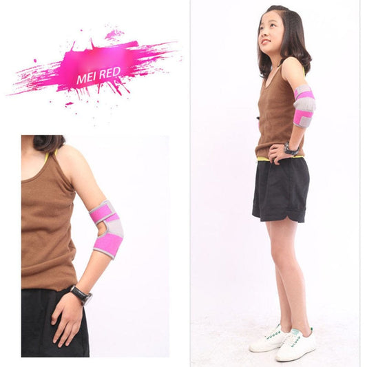 Kids Elbow Brace Pads Sports Protect Breathable Arm Cover Elbow Support Guard Rose Red