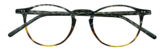 lafont socrate handmade in france vintage reedition round shape modern contemporary unisex men women plastic acetate basic classic casual 1077 grey brown tortoise front