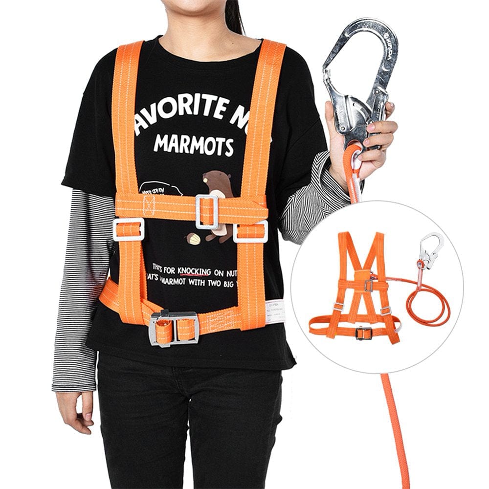 LYUMO 6 Stypes Outdoor Adjustable Climb Harness Safety Belt Rescue Rope Aerial Work ,Climb Harness