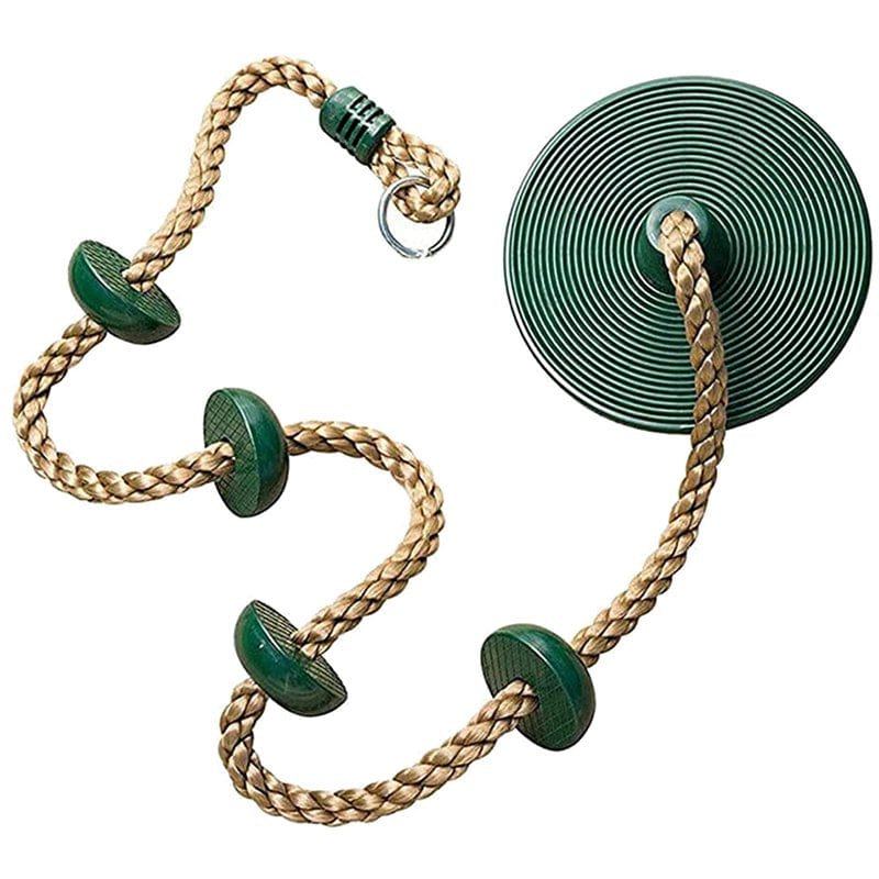 MEIDELI Climbing Rope Swing Adjustable Creative Plastic Kids Outdoor Climbing Disc Swing Toy for Gift
