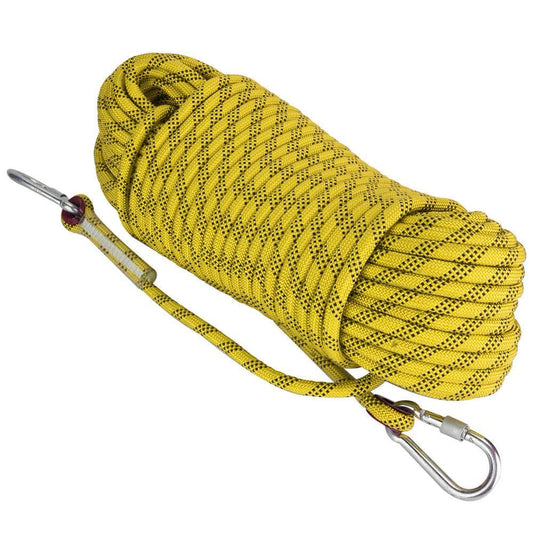 Mgaxyff Climbing Rope, 30M Outdoor Static Climbing Rope Hiking Accessory High Strength Escape Rope 12Mm Diameter Safety Survival Cord