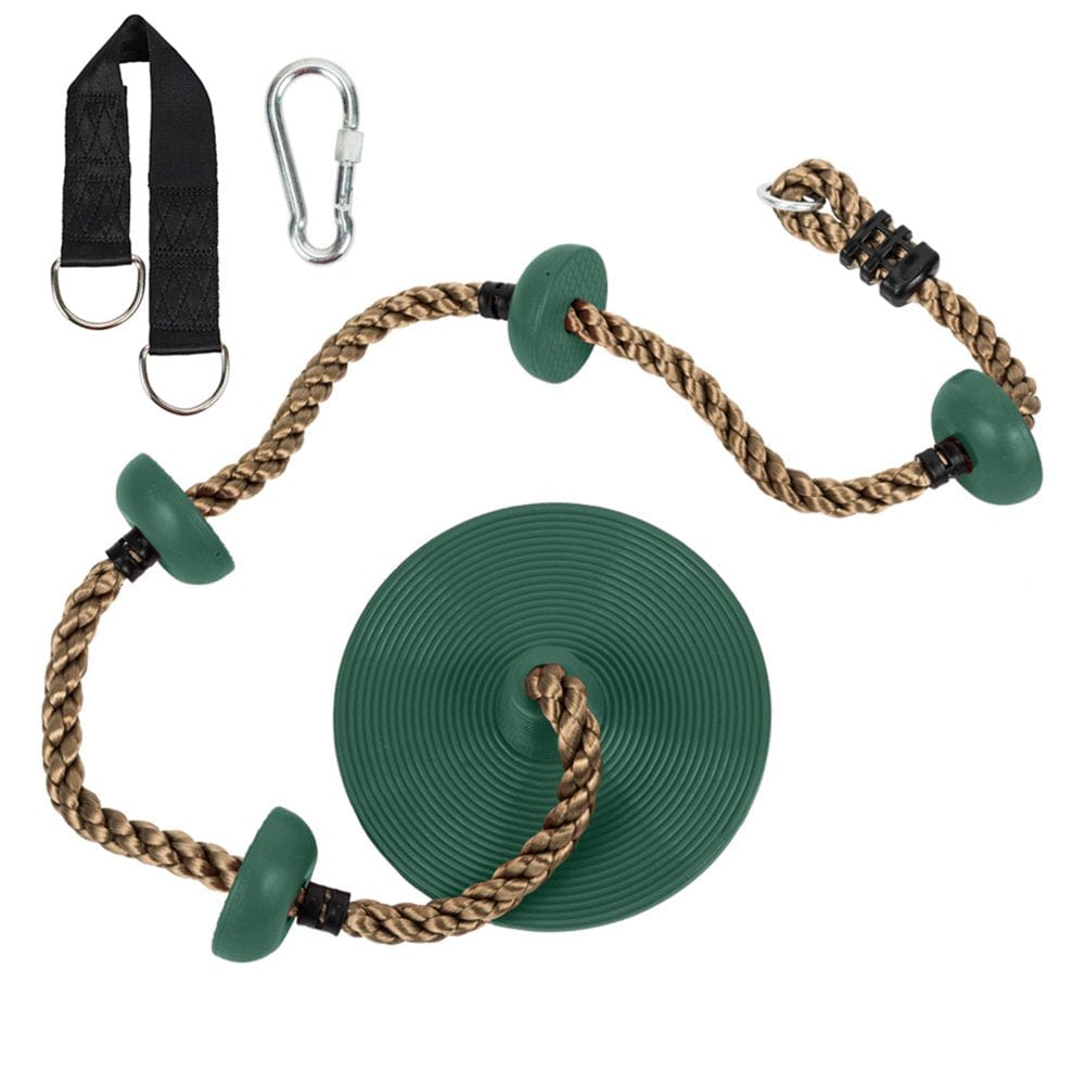 Mirabranlly Tree Climbing Rope and Kids Disc Swing Seat Set Outdoor Backyard Playground Accessories