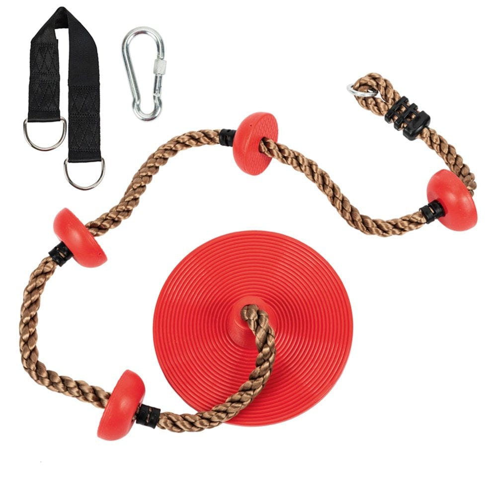 Mirabranlly Tree Climbing Rope and Kids Disc Swing Seat Set Outdoor Backyard Playground Accessories