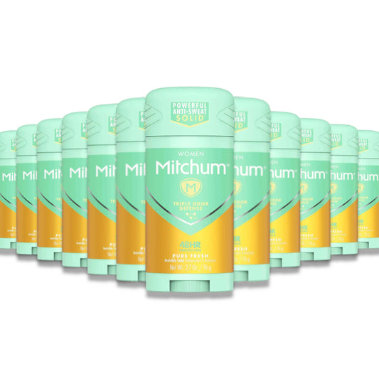 Mitchum - Triple Odor Defense Deodorant, Womens, Solid, Pure Fresh -  2.7 Oz - 24 Pack