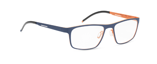 ogreen javier handmade in japan titanium lightweight danish design clean elegant men male metal rectangle  645 matte navy blue orange