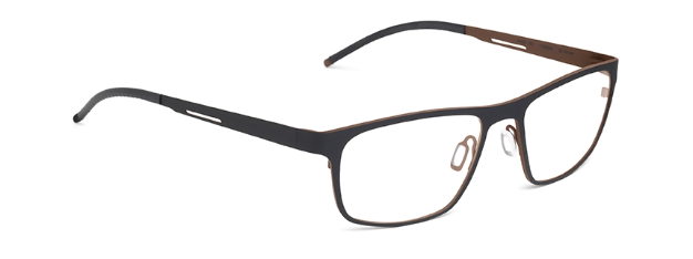 ogreen javier handmade in japan titanium lightweight danish design clean elegant men male metal rectangle  663 matte black brown