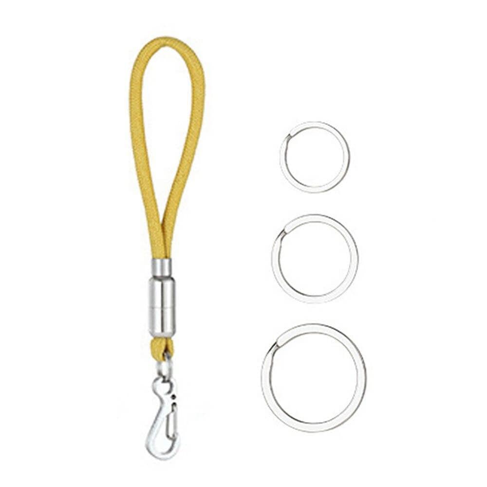 Popvcly Outdoor Keychain Carabiner Anti-Lost Hand Strap Keys Tools Holders Camping Hiking Climbing Hand Straps Outdoor Accessories