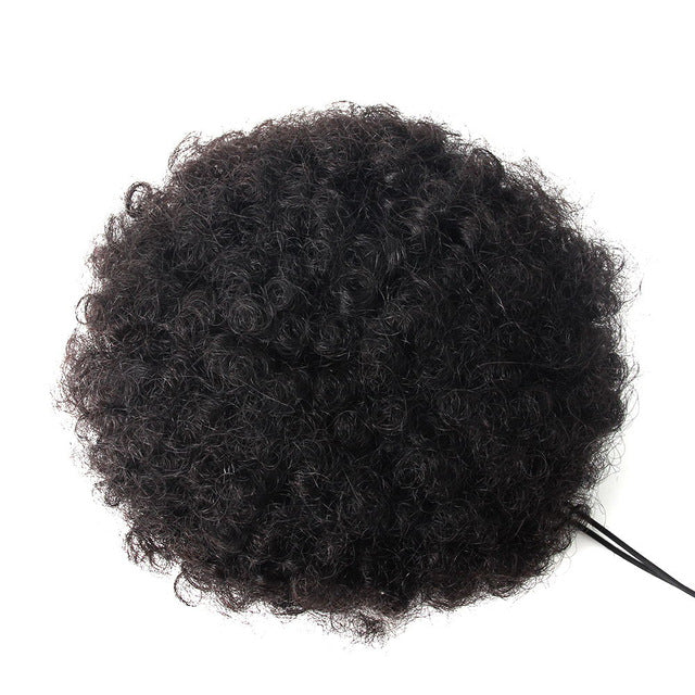 Afro Kinky Curly Ponytail Remy 4B 4C Clip In Extensions