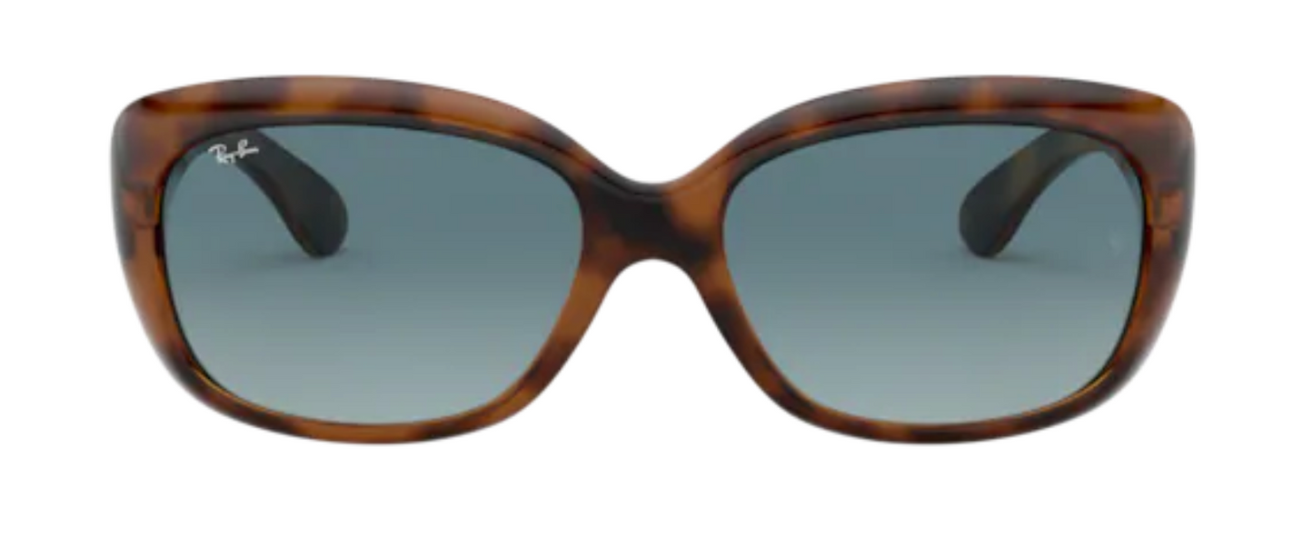 ray ban 4101 jackie ohh optical prescription eyewear sunglasses classic traditional retro cat eye trendy fashionable ladies women elegant uv400 protection shiny havana brown gradient grey lens