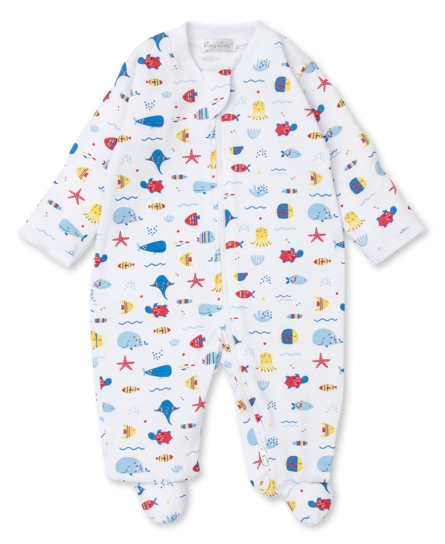 Sea Life Fun Blue Zip Footie